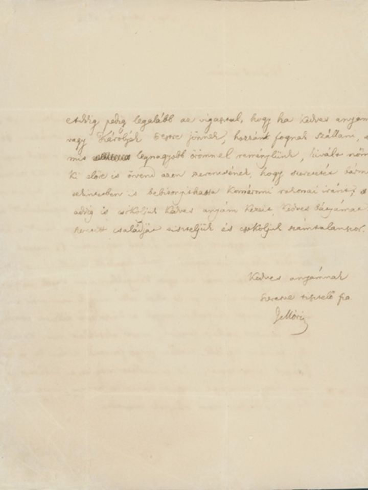 Jókai Mór levele édesanyjához. 1852. augusztus 6. 