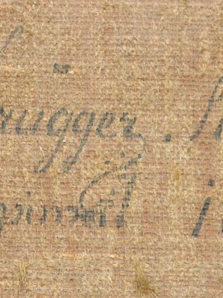 Masbrügger udvari festő jelzése az előző festmény hátoldalán