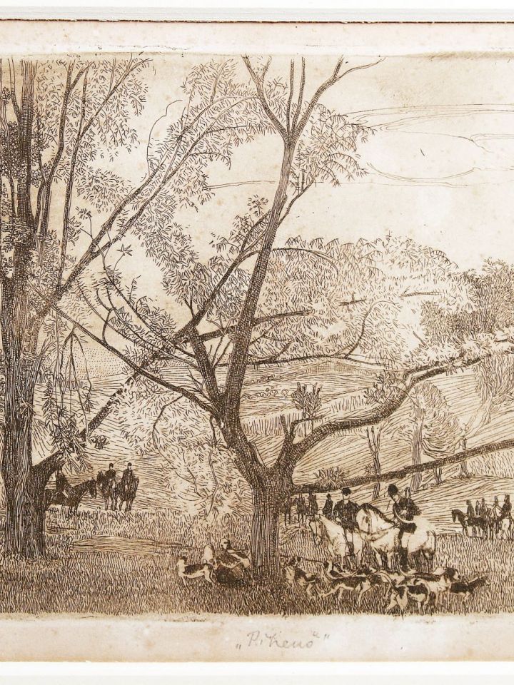 Pihenő, 1910. rézkarc, papír (Ltsz: 60.297.1.)
