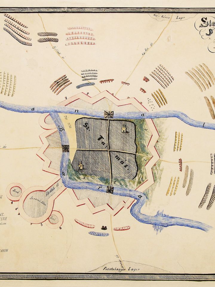 Szenttamási csata térképe 1848.