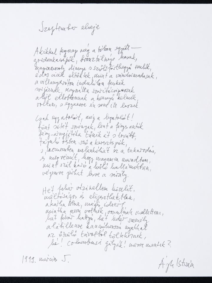 Ágh István Szeptember elseje
