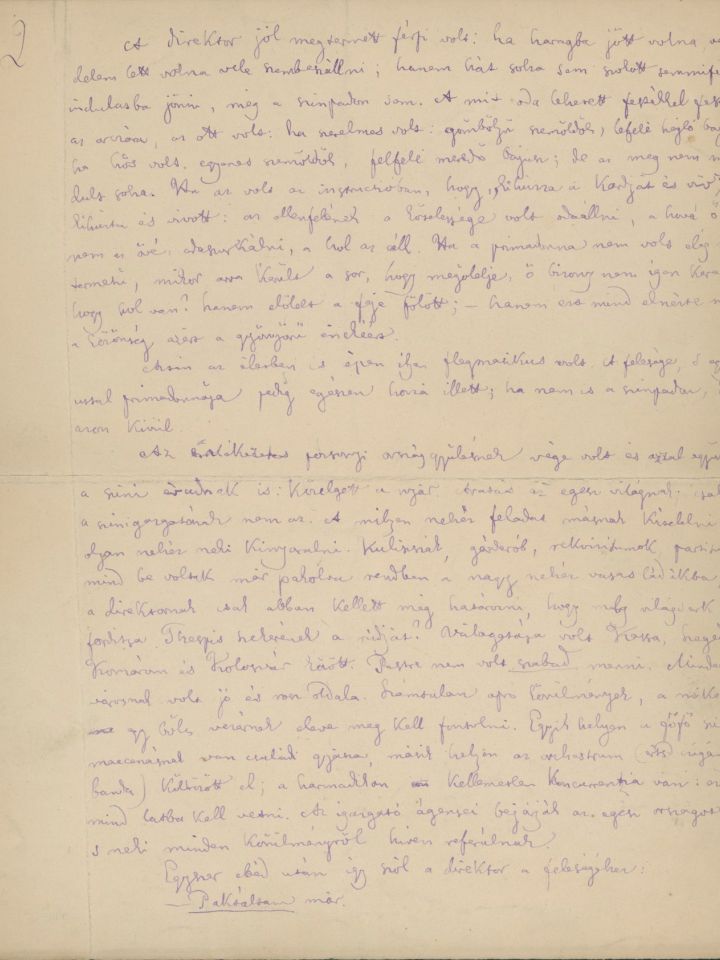 Jókai Mór a „Fejedelem és Fra Diavolo” c kézirata. 1883. 