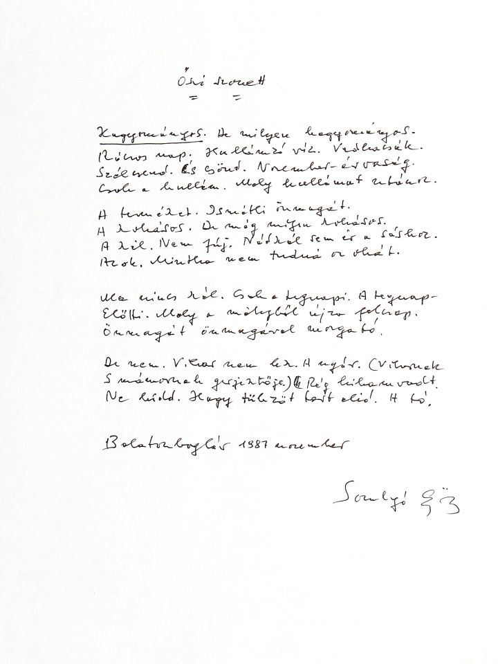 Somlyó György Őszi szonett