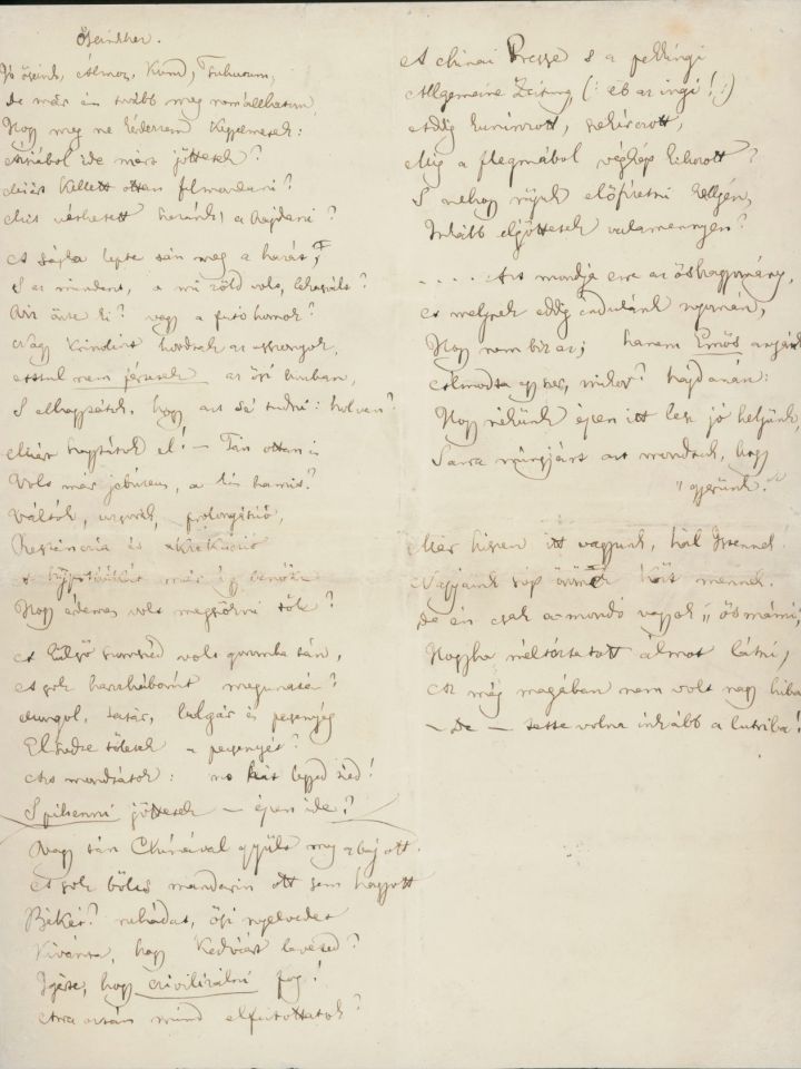  Jókai Mór „Széchenyi halálán” című kézirata