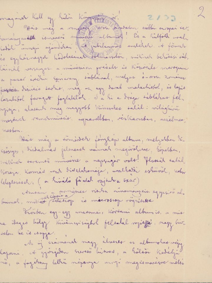  Jókai Mór „A czár albuma” című kézirata