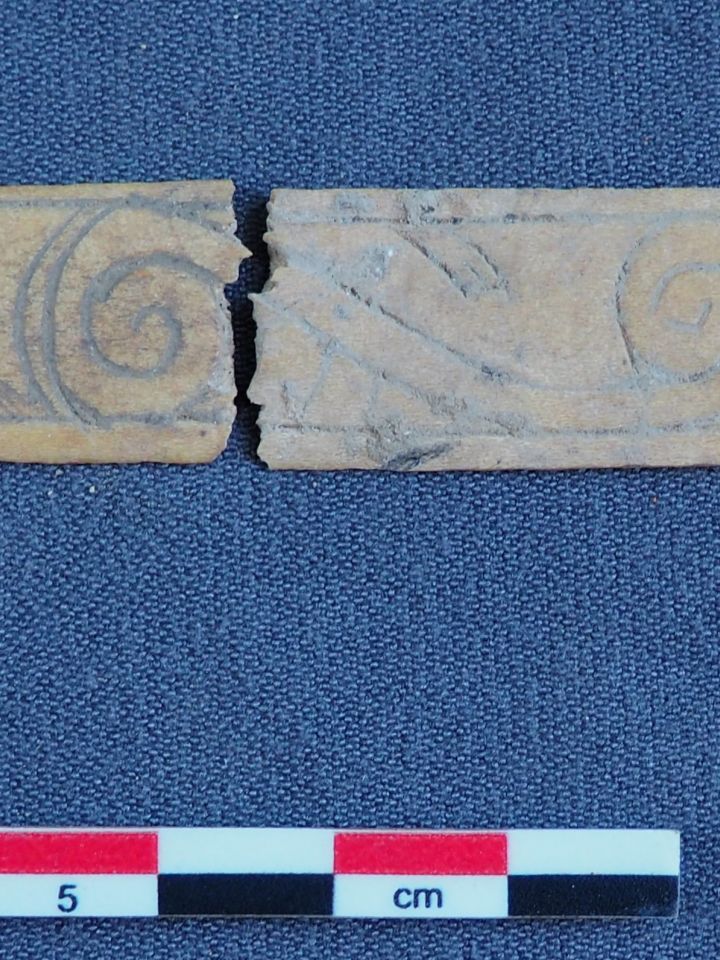 Díszített csontlemez