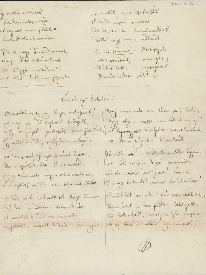  Jókai Mór „Széchenyi halálán” című kézirata