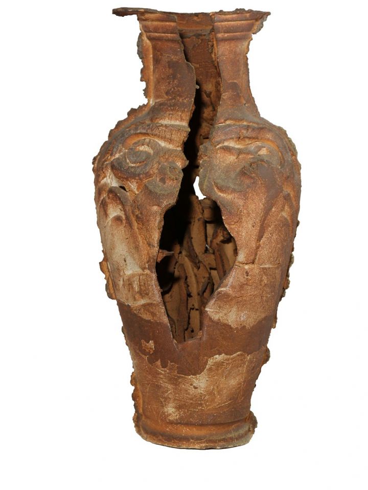 Váza kompozíció, samottos pirogránit, M:53 cm