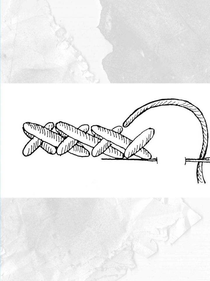 Fonott keresztszem készítése.