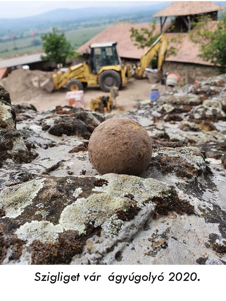 Szigligeten talált ágyúgolyó 2020