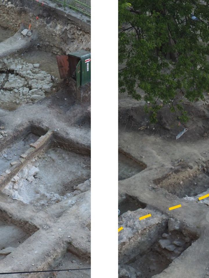 A rondella felülről - ahogy egykor láthatták a várbeliek