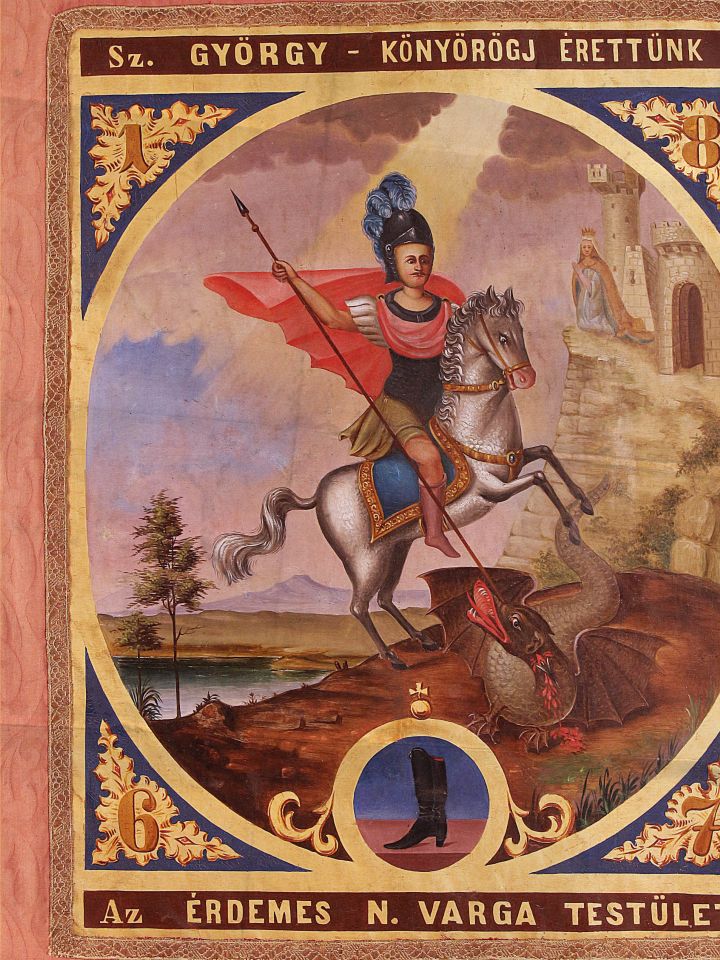 Céhzászló, LDM Néprajzi Gyűjtemény, Ltsz.:  62.8.1.