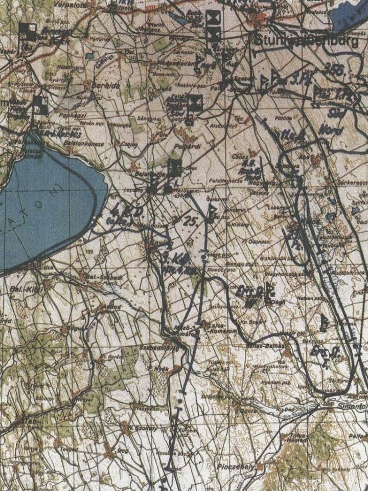 Német haditérkép 1945