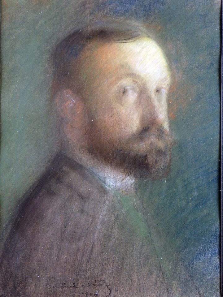 Férfi portré (Dr. Illés Dezső ügyvéd), 1900. pasztell, papír (Ltsz: 91.8.1.)