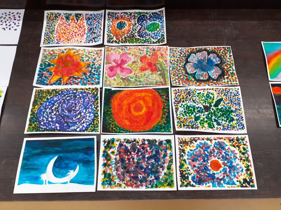 Az elkészült alkotások - Nyári napközis tábor a Laczkó Dezső Múzeumban