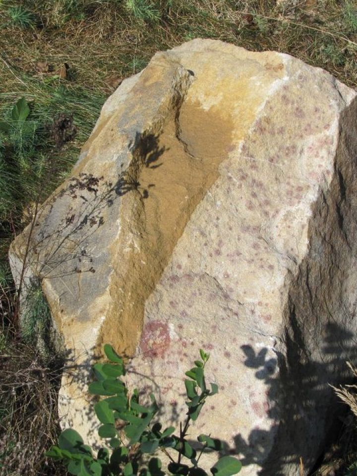 A vörös színű homokkőből bizonyos helyeken, elsősorban a repedések mentén mozgó, feltörő hévforrások meleg vize évmilliók alatt kioldotta a vastartalmat, mely a vörös színanyagért felel e kőzettípusban.